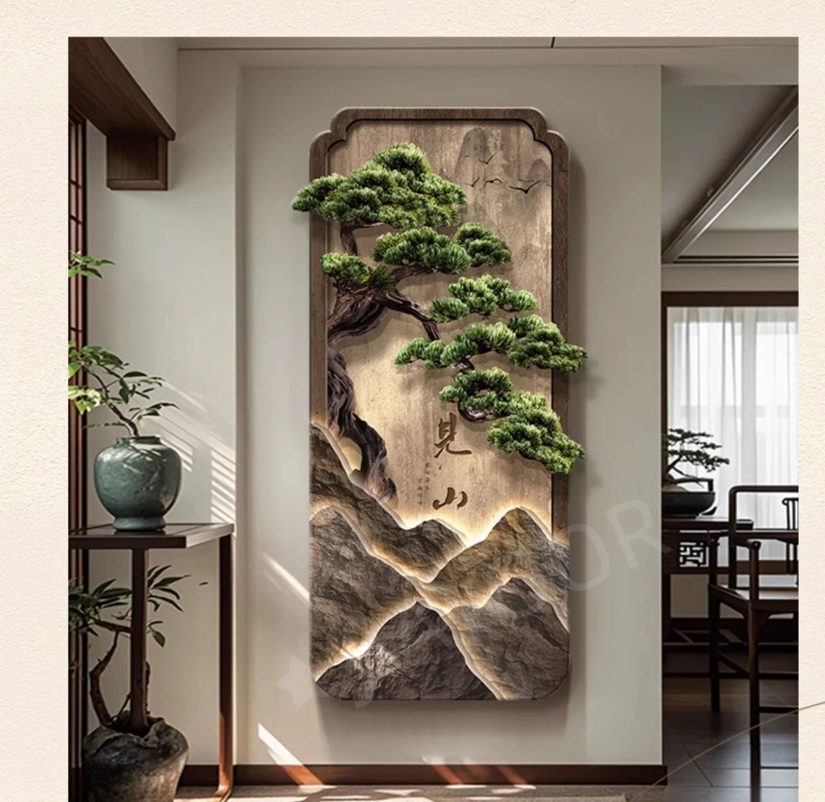 Neo-Chinese LED Mural Lamp For Corridor Foyer Living Room Entrance Bedroom Home Decoration Painting Background Wall Light Lustre