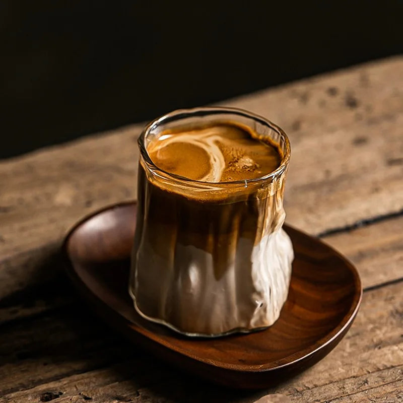 Dirty Coffee Cup Australian White Cup Niche Vintage Latte CupHigh-temperature Resistant Glass Cup High-end American Coffee Cup