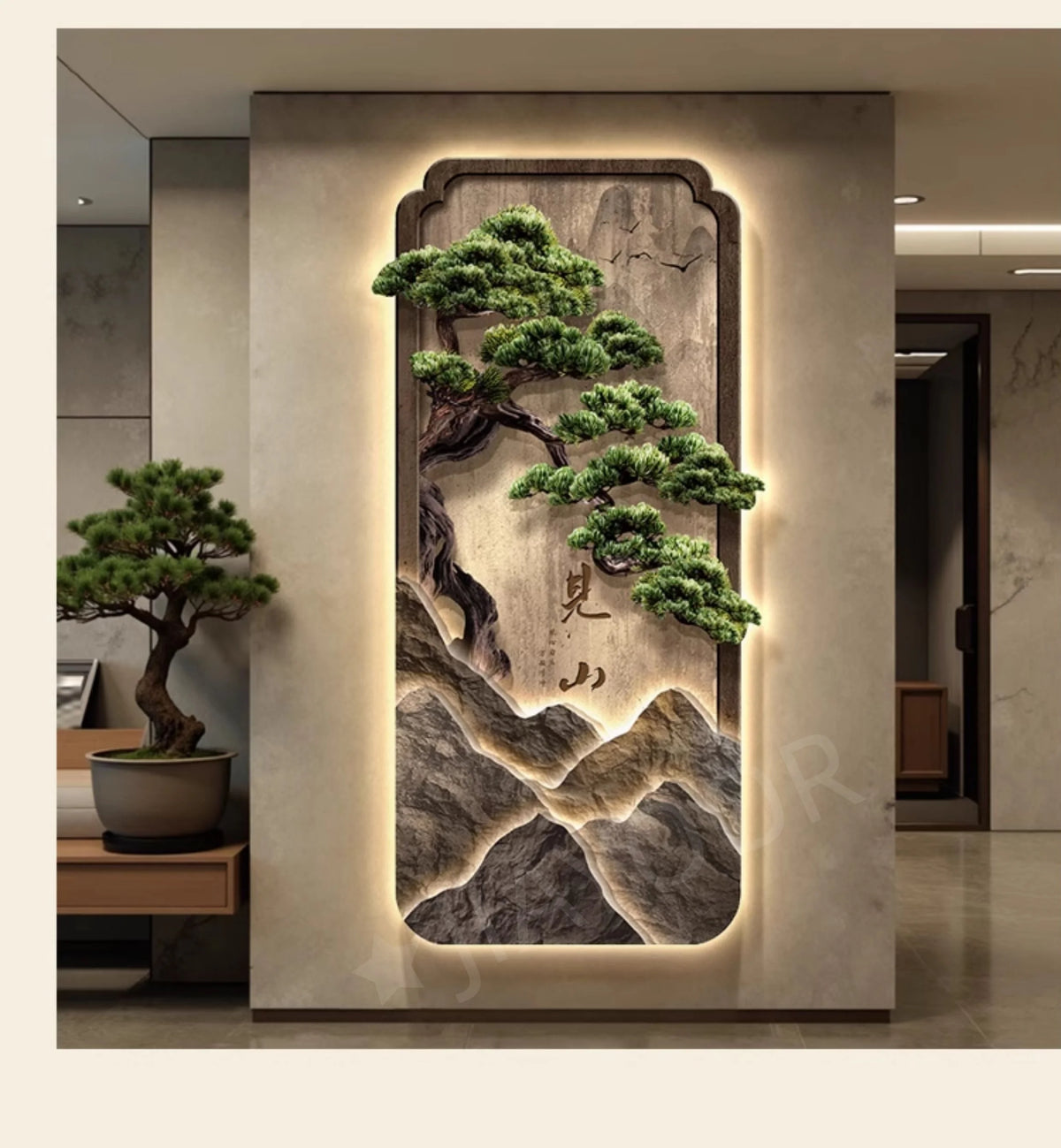 Neo-Chinese LED Mural Lamp For Corridor Foyer Living Room Entrance Bedroom Home Decoration Painting Background Wall Light Lustre