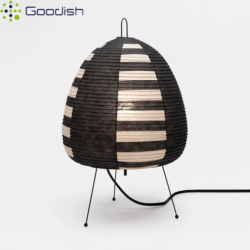 Modern Wabi-sabi Tripod Rice Paper LED Table Lamps
