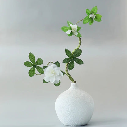 70CM3 Flowers Artificial Azalea Branch Silk White Wedding Flower Indoor Art Flower Arrangement Material Office Home Decor Plants