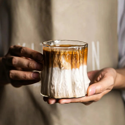 Dirty Coffee Cup Australian White Cup Niche Vintage Latte CupHigh-temperature Resistant Glass Cup High-end American Coffee Cup