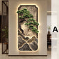 Neo-Chinese LED Mural Lamp For Corridor Foyer Living Room Entrance Bedroom Home Decoration Painting Background Wall Light Lustre