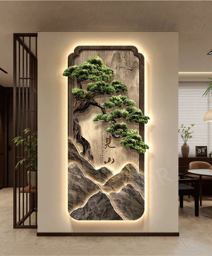 Neo-Chinese LED Mural Lamp For Corridor Foyer Living Room Entrance Bedroom Home Decoration Painting Background Wall Light Lustre