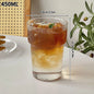 Transparent Coffee Cup, Japanese Style Glass Cup, Layered Cocktail Dessert Display Cup, Breakfast Milk Cup, 300ml Cold Drink Cup