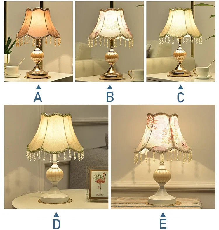 European Style Table Lamp Bedroom Bedside Lamp Touch Simple Modern Romantic Creative Retro Home Bedside Table Lamps Decor Light