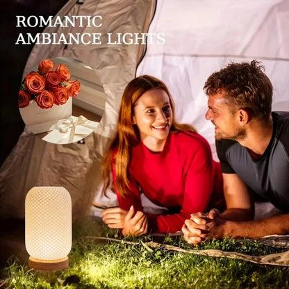 3D Printed Table Lamp USB Dimmable Twisted Texture Night
