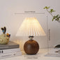 LED Table Lamp Nordic Pleated Fabric Tricolour Light US/EU /USB Living Room Home Bedroom Atmosphere Decoration LED Night Light
