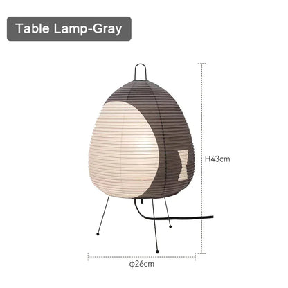 Modern Wabi-sabi Tripod Rice Paper LED Table Lamps