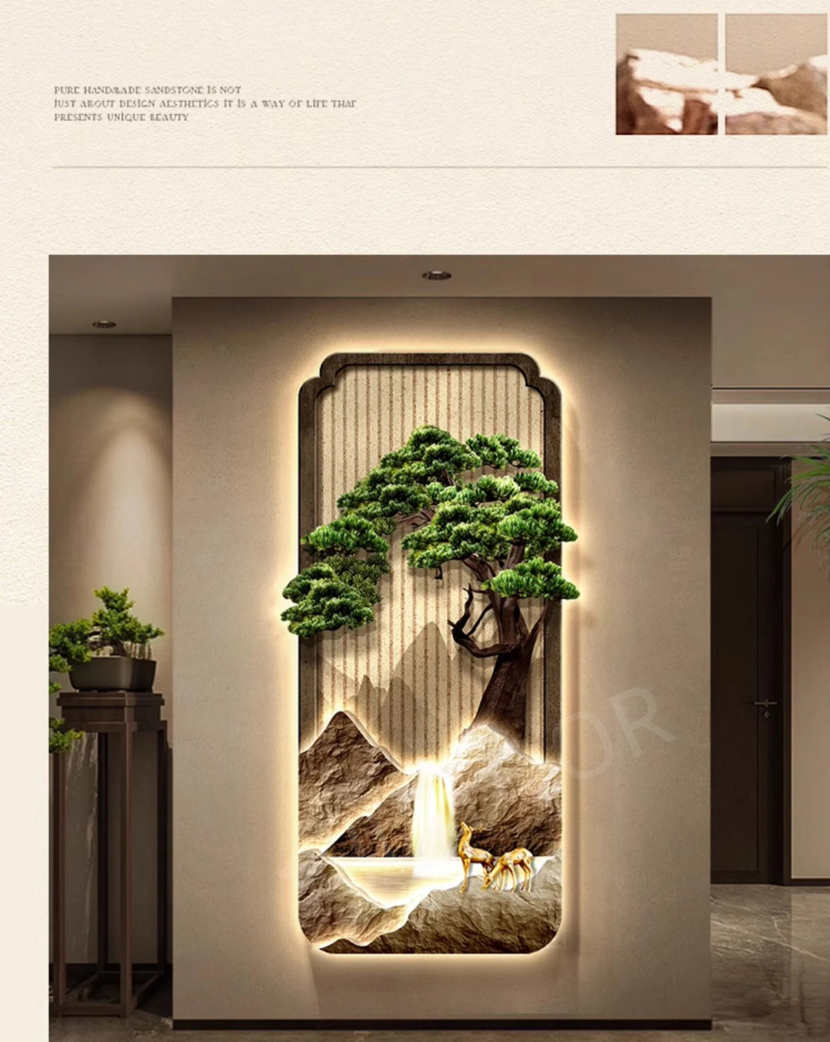 Neo-Chinese LED Mural Lamp For Corridor Foyer Living Room Entrance Bedroom Home Decoration Painting Background Wall Light Lustre