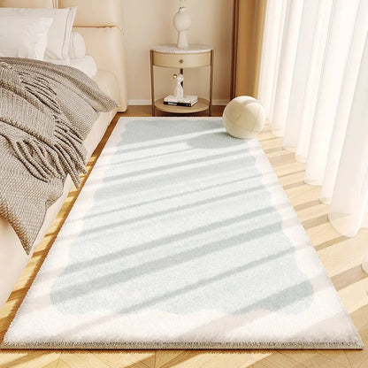 Minimalist Style Bedroom Decor Line Carpet Thick Plush Carpets for Living Room Fluffy Soft Bedside Floor Mat Washable Lounge Rug
