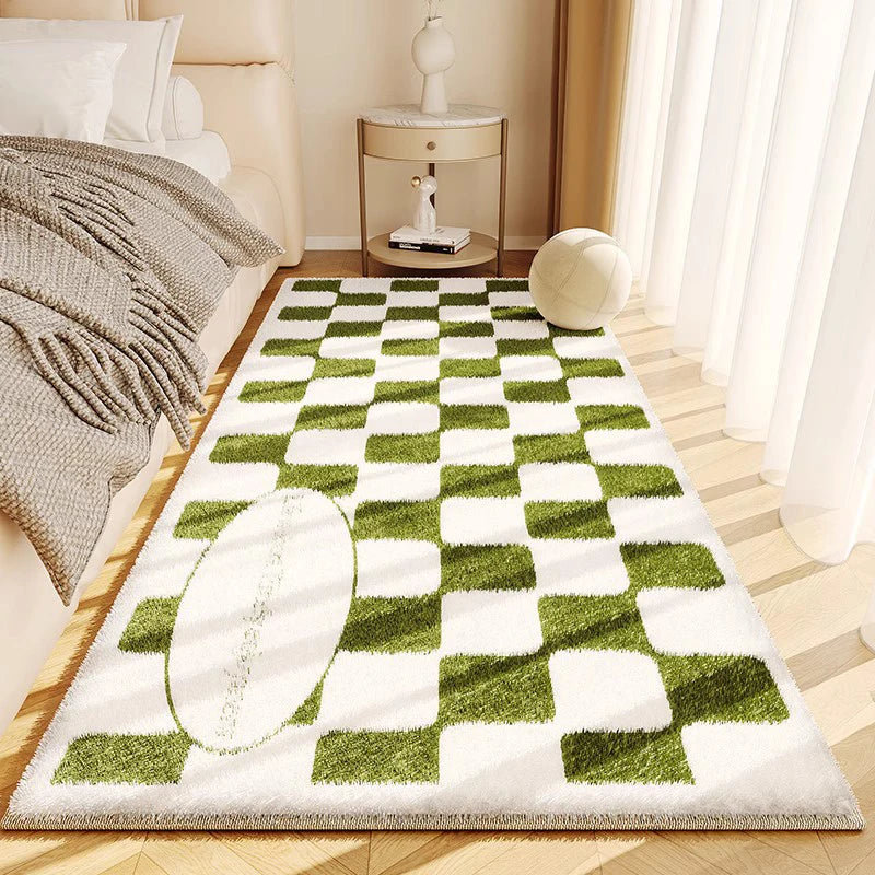Minimalist Style Bedroom Decor Line Carpet Thick Plush Carpets for Living Room Fluffy Soft Bedside Floor Mat Washable Lounge Rug