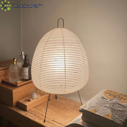 Modern Wabi-sabi Tripod Rice Paper LED Table Lamps