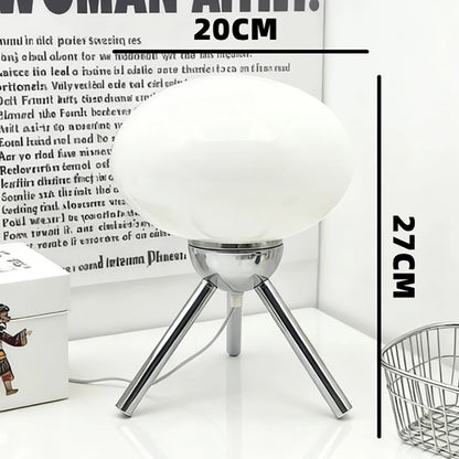 Bauhaus Mid-Century Glass Mushroom Table Lamp Nordic Ins Girls Style Retro Modern Bedroom Bedside Ambient Decor Light