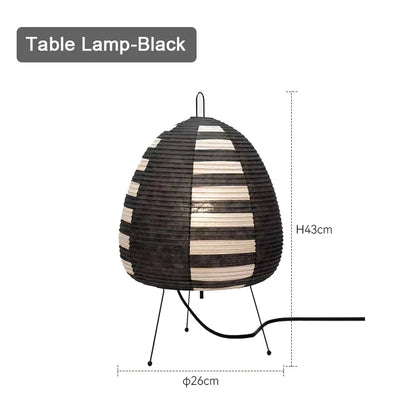 Modern Wabi-sabi Tripod Rice Paper LED Table Lamps