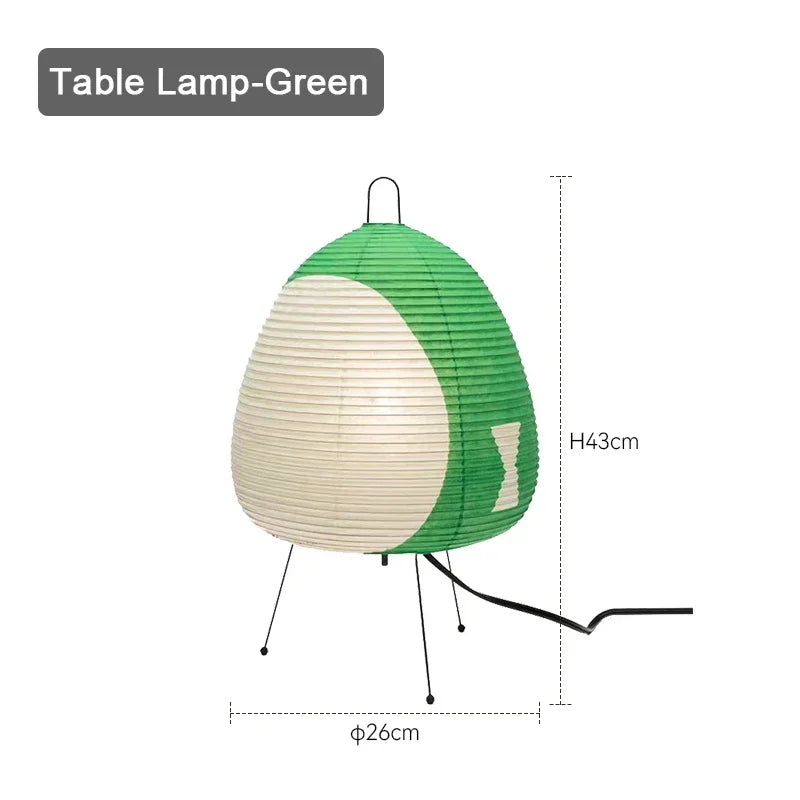 Modern Wabi-sabi Tripod Rice Paper LED Table Lamps