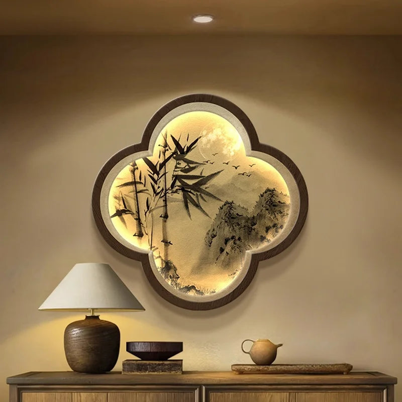 Modern Creative LED Wall Lamp For Living Room Entrance Bedroom Study Dining Hanging Painting Mural Light Lustre Home Decorations