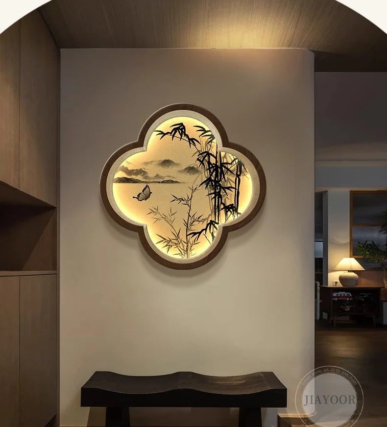 Modern Creative LED Wall Lamp For Living Room Entrance Bedroom Study Dining Hanging Painting Mural Light Lustre Home Decorations