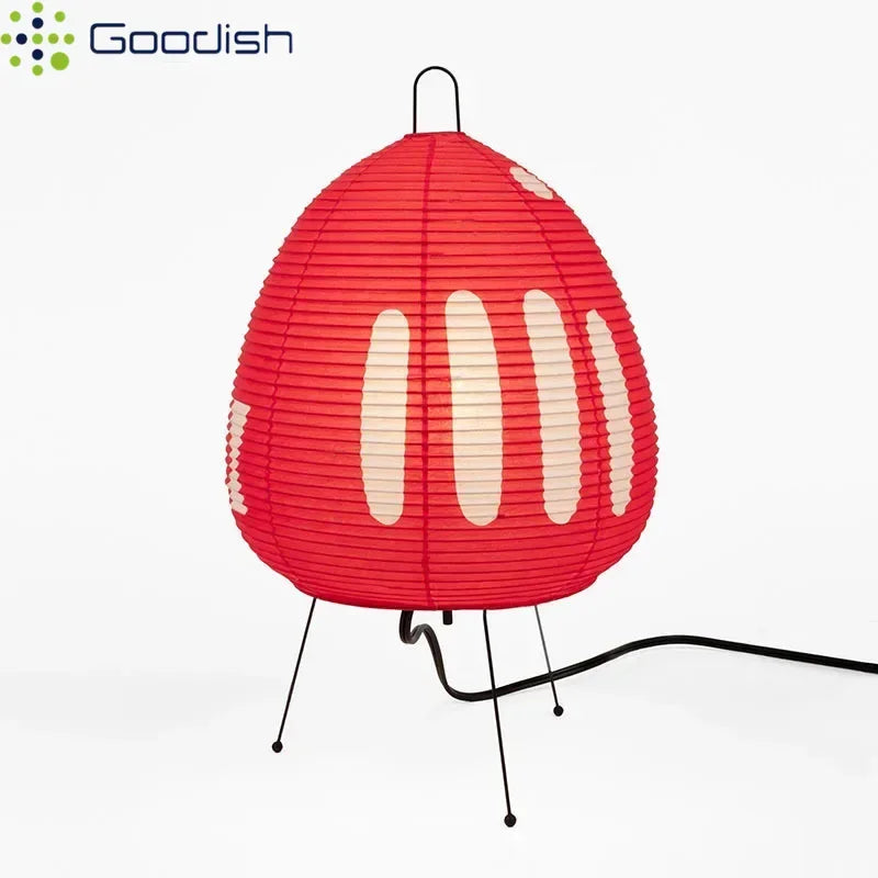 Modern Wabi-sabi Tripod Rice Paper LED Table Lamps