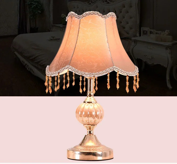 European Style Table Lamp Bedroom Bedside Lamp Touch Simple Modern Romantic Creative Retro Home Bedside Table Lamps Decor Light