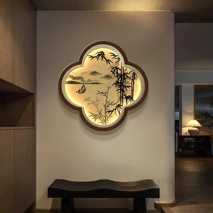 Modern Creative LED Wall Lamp For Living Room Entrance Bedroom Study Dining Hanging Painting Mural Light Lustre Home Decorations