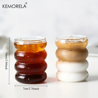 1/2PCS Of Wave Cups with Straws Suitable for Iced Coffee Juice Milk Four Seasons Drinking Water Cup Cute Caterpillar Cups