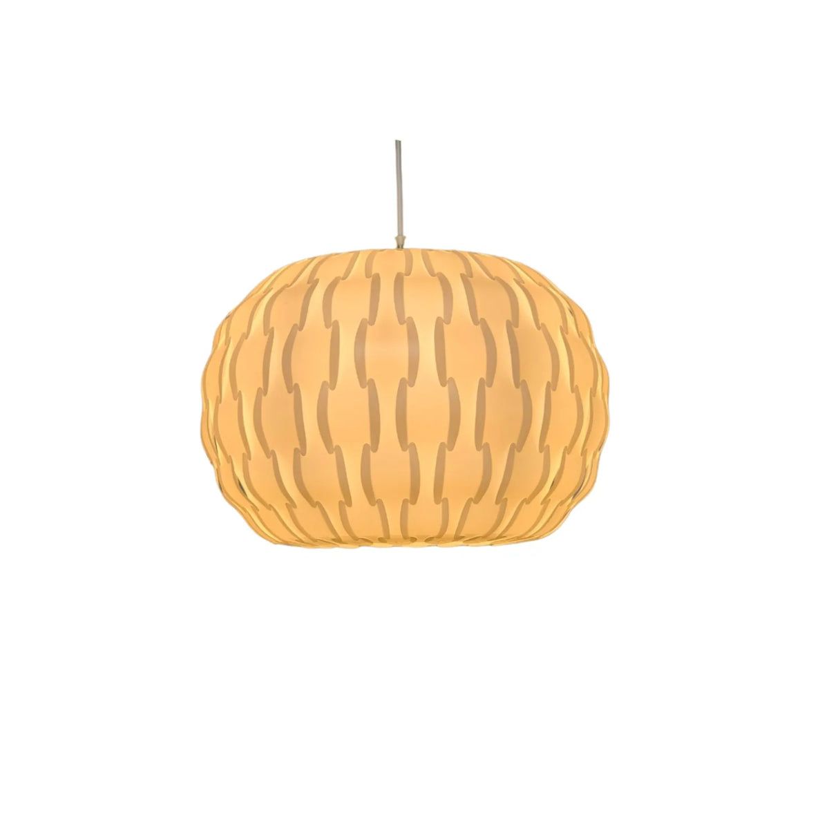 JOYINLED 40cm Hollow Woven Chandelier Shade, Lamp Shade for Pendant Light, White Acrylic Lamp Shade, Chandelier Light Cover
