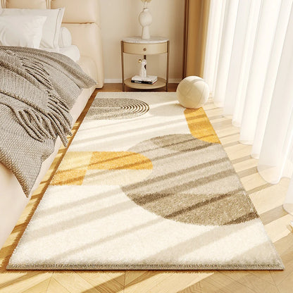 Minimalist Style Bedroom Decor Line Carpet Thick Plush Carpets for Living Room Fluffy Soft Bedside Floor Mat Washable Lounge Rug