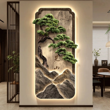 Neo-Chinese LED Mural Lamp For Corridor Foyer Living Room Entrance Bedroom Home Decoration Painting Background Wall Light Lustre