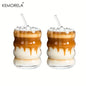 1/2PCS Of Wave Cups with Straws Suitable for Iced Coffee Juice Milk Four Seasons Drinking Water Cup Cute Caterpillar Cups