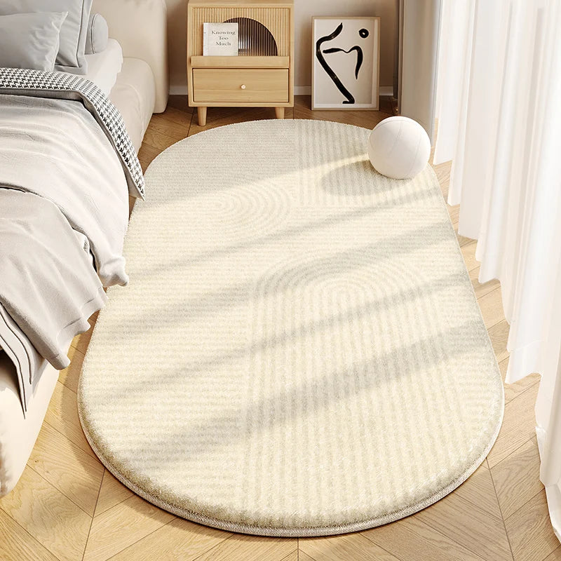 Minimalist Style Bedroom Decor Line Carpet Thick Plush Carpets for Living Room Fluffy Soft Bedside Floor Mat Washable Lounge Rug