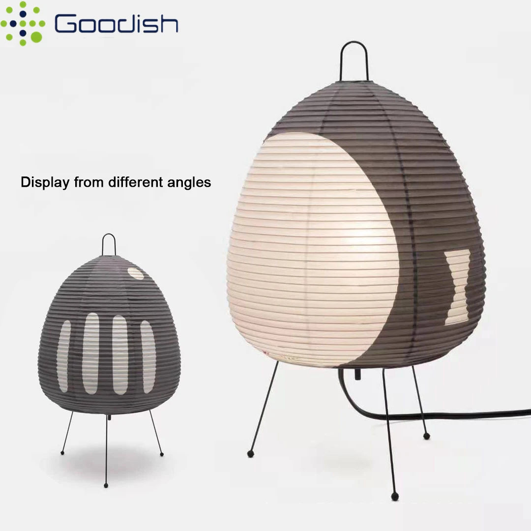 Modern Wabi-sabi Tripod Rice Paper LED Table Lamps