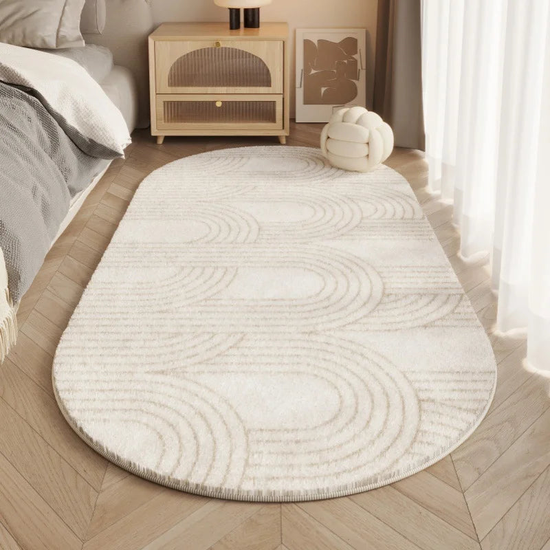 Minimalist Style Bedroom Decor Line Carpet Thick Plush Carpets for Living Room Fluffy Soft Bedside Floor Mat Washable Lounge Rug