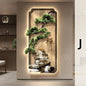 Neo-Chinese LED Mural Lamp For Corridor Foyer Living Room Entrance Bedroom Home Decoration Painting Background Wall Light Lustre