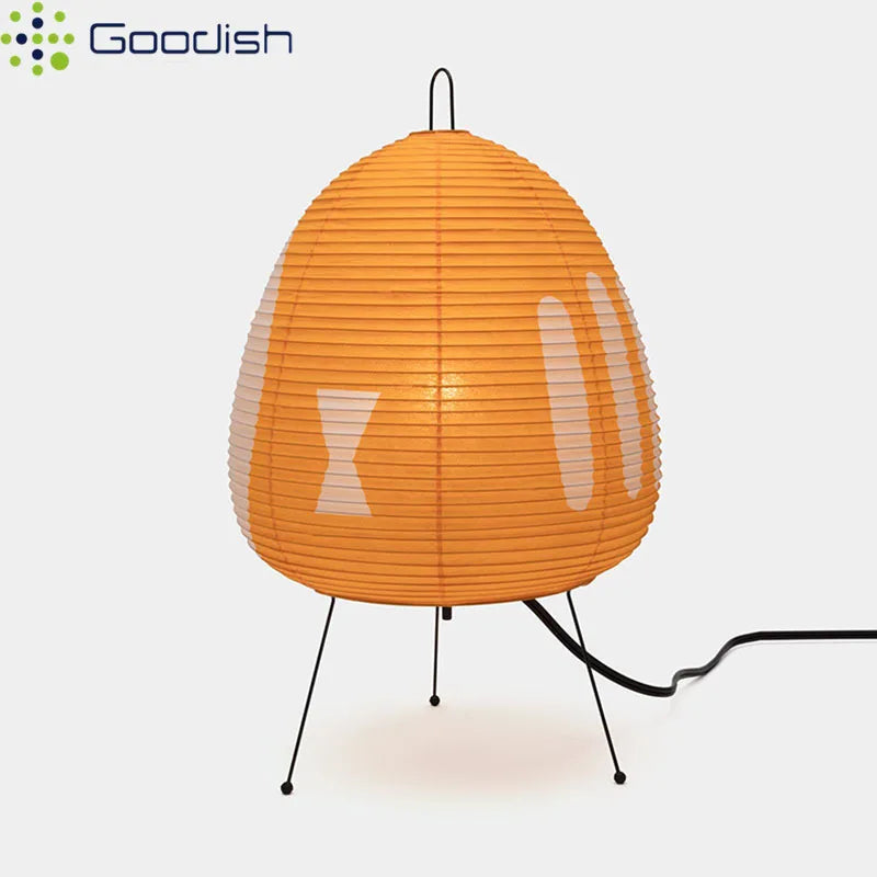 Modern Wabi-sabi Tripod Rice Paper LED Table Lamps