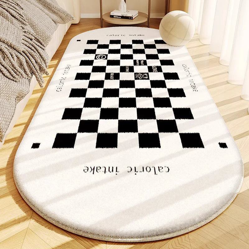 Minimalist Style Bedroom Decor Line Carpet Thick Plush Carpets for Living Room Fluffy Soft Bedside Floor Mat Washable Lounge Rug
