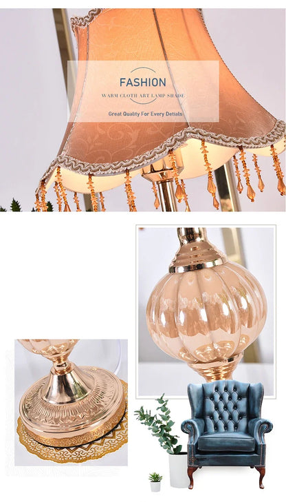 European Style Table Lamp Bedroom Bedside Lamp Touch Simple Modern Romantic Creative Retro Home Bedside Table Lamps Decor Light