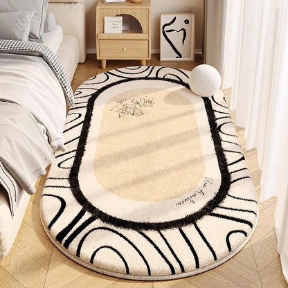 Minimalist Style Bedroom Decor Line Carpet Thick Plush Carpets for Living Room Fluffy Soft Bedside Floor Mat Washable Lounge Rug