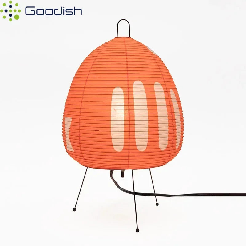 Modern Wabi-sabi Tripod Rice Paper LED Table Lamps