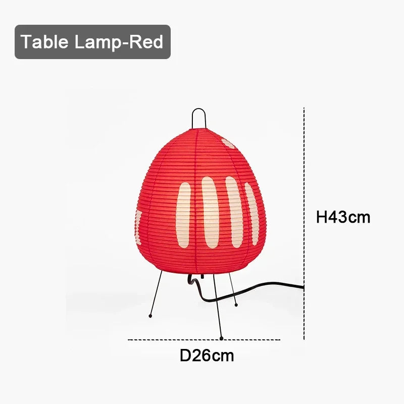Modern Wabi-sabi Tripod Rice Paper LED Table Lamps